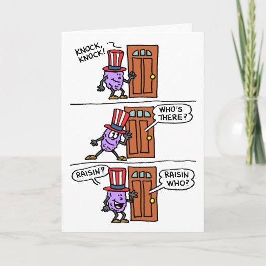 Carte Knock Raisin Independence Day 4 juillet (Devant)