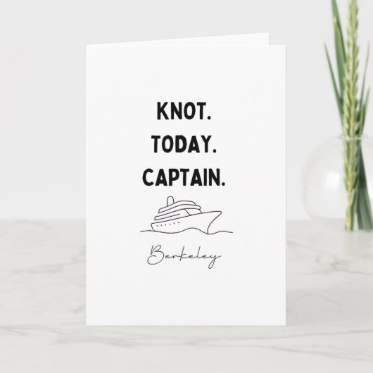 Carte Knot Today Captain Cruise Outfit Berkeley Californ (Devant)