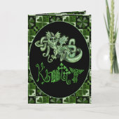 Carte Knotty Celtic Knot Dragon irlandais (Devant)