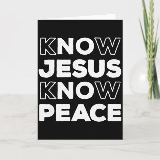 Carte Know Jesus Know Peace Christian Faith Church Inspi