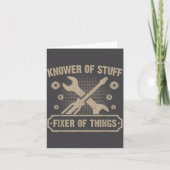 Carte Knower Of Stuff Fixer Of Things Funny Mechanic  (Devant)