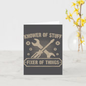 Carte Knower Of Stuff Fixer Of Things Funny Mechanic  (Fleur jaune)