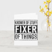 Carte Knower Of Stuff Fixer Of Things Handyman Dad Fathe (Fleur jaune)