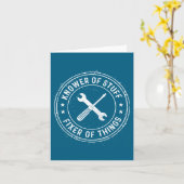 Carte Knower Of Stuff Fixer Of Things Handyman Dad Fathe (Fleur jaune)