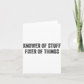 Carte Knower Of Stuff Fixer Of Things Men Dad Funny Mech (Devant)