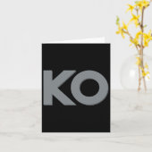 Carte Ko Funny Knock Out Boxe Lutte Hommes Femmes Humo (Fleur jaune)