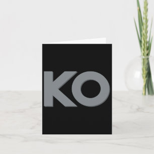 Carte Ko Funny Knock Out Boxe Lutte Hommes Femmes Humo