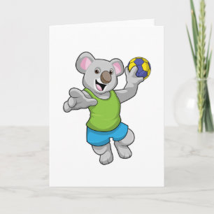Carte Koala avec sports de handball