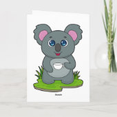 Carte Koala avec tasse à café (Dos)