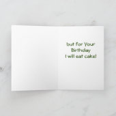 CARTE "KOALA BANTHDAY GREETINGS" IL MANGERA DU GÂTEAU PO (Intérieur)