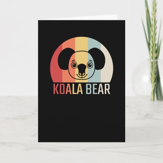 Carte Koala Bear Retro (Devant)