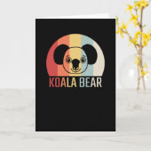 Carte Koala Bear Retro (Fleur jaune)