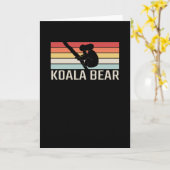 Carte Koala Bear Retro (Fleur jaune)