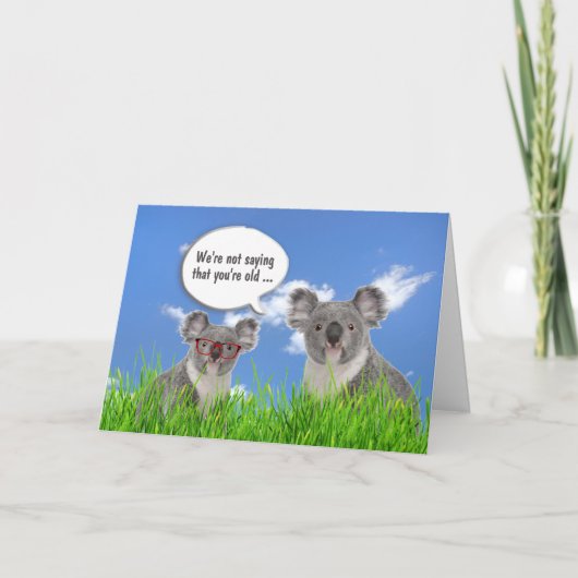 Carte Koala Bears in Grass humoristique Anniversaire (Devant)