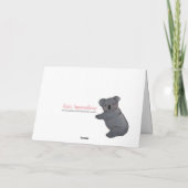 Carte koala d'anniversaire de mariage heureux (Dos)