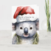 Carte Koala de Noël australien (Devant)