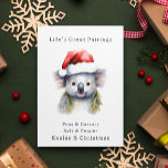 Carte Koala de Noël australien<br><div class="desc">Noël & Koalas ! Bien sûr qu'ils vont ensemble...  comme des pois et des carottes bien sûr !</div>
