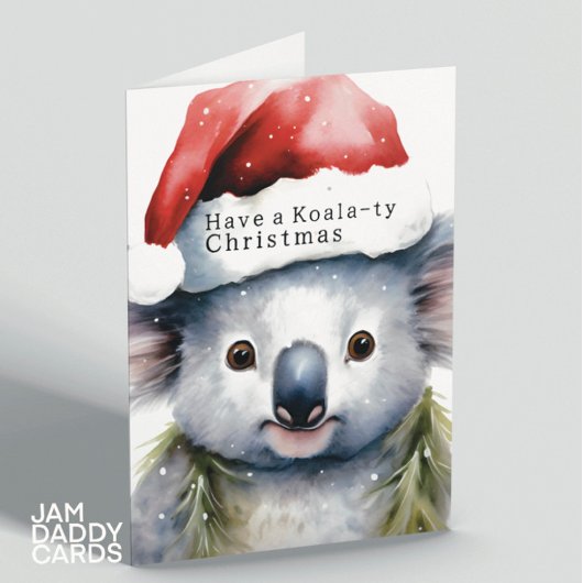Carte Koala de Noël australien