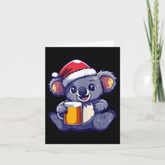 Carte Koala de Noël drôle avec bande dessinée (Devant)