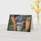 Carte Koala de sommeil, félicitations de retraite, (Fleur jaune)