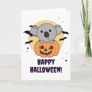 Carte Koala En Citrouille Sweet Koalas Halloween heureux