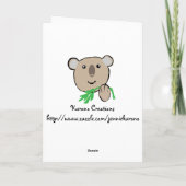 Carte koala, Joyeux anniversaire (Dos)