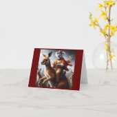 Carte Koala Kangaroo Rider (Fleur jaune)