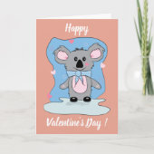 Carte Koala Kid Valentine's Day (Devant)