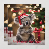 Carte "Koala Kris Kringle : Noël en dessous" (Devant / Derrière)