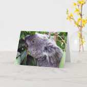 Carte koala mange (Fleur jaune)