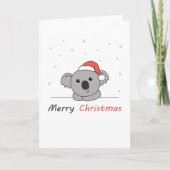 Carte Koala Noël Neige Animaux d'hiver Koalas (Devant)