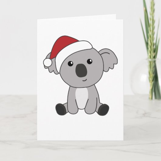 Carte Koala Noël Neige Hiver Animaux Koalas (Devant)