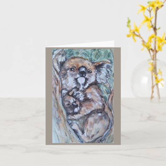 Carte Koala Plus One (Fleur jaune)