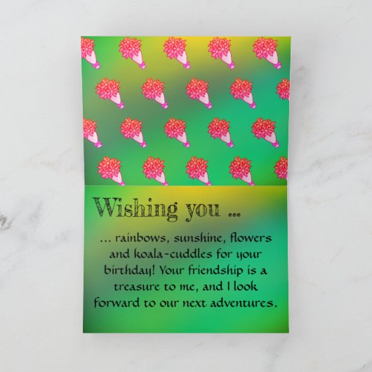 Carte Koala Rainbow (Intérieur)