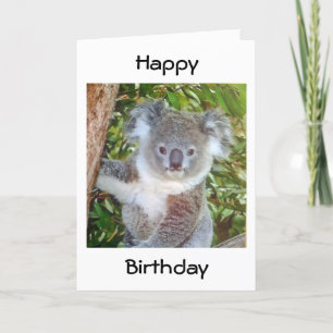 CARTE **KOALA** SALUTATIONS D'ANNIVERSAIRE"