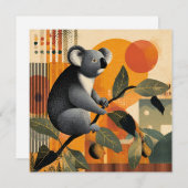 Carte Koala Sitting in a Tree (Devant / Derrière)