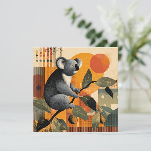 Carte Koala Sitting in a Tree (Debout devant)