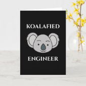 Carte Koalafied Engineer Cute Koala Funny Job Pun (Fleur jaune)