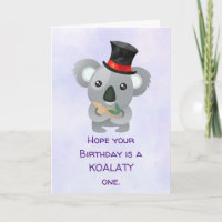 Koalaty Birthday Pun Cute Koala en haut du chapeau