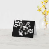 Carte Koi blanc (Fleur jaune)