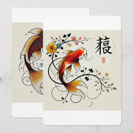 Carte Koi de la Prospérité (Devant / Derrière)