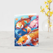 Carte Koi Fish Study R (Fleur jaune)