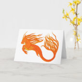 Carte Koi Horse Feu orange (Fleur jaune)