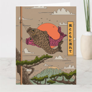 Carte Koinobori Couler avec le Vent