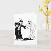 Carte Koko le clown et le fantôme dansant (Fleur jaune)