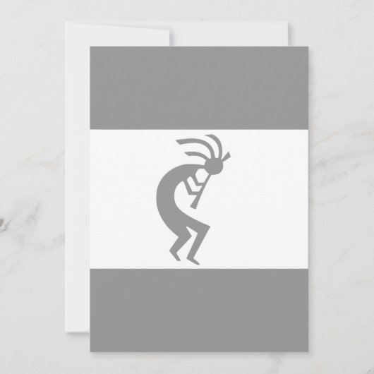 Carte Kokopelli argent blanc1 (Devant)