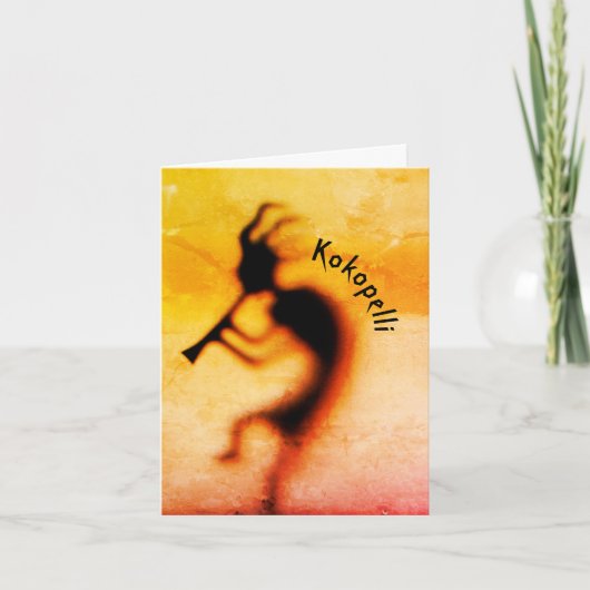 Carte Kokopelli Joy Good Luck Note Card (Devant)