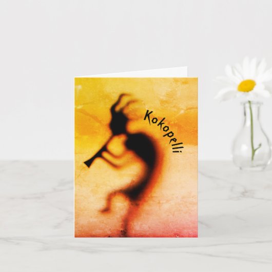 Carte Kokopelli Joy Good Luck Note Card (Petite plante)