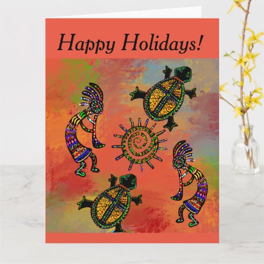 CARTE KOKOPELLI SUD-OUEST ART (Fleur jaune)