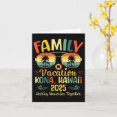Carte Kona Hawaii Beach Famille Vacances été 2025 (Fleur jaune)